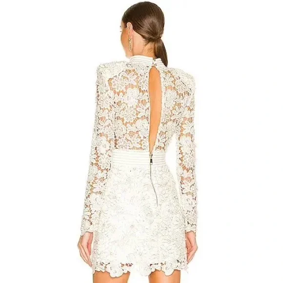 white with gold lace dress Gold Jacquard Fairy White Gown – Ethereal Fairytale Summer Dress Long(Pre-Sale 20days) / M main image 1
